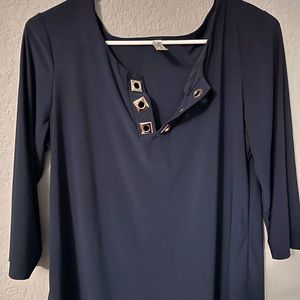 Navy Blue Blouse